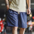 Retro Washed Denim Shorts – Men’s Loose Fit Tencel-Blend with Elastic Waist